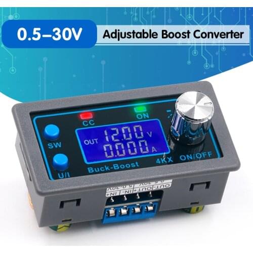 ZK-4KX CNC DC DC Buck Boost Converter CC CV 0.5-30V 4A Power Module Adjustable Regulated power supply For Solar Battery Charging