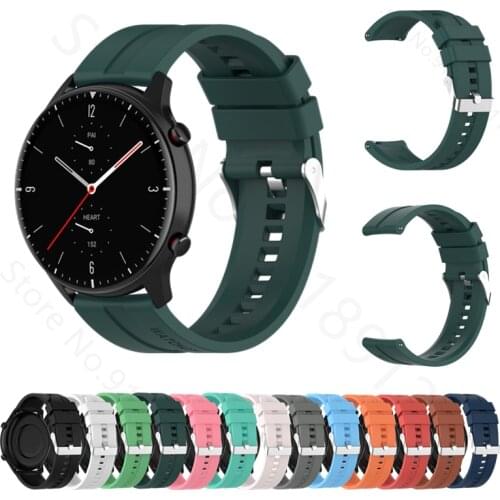 For Xiaomi Huami Amazfit GTR 2 2e Silicone Watch Band Strap For Amazfit GTR 47&42mm Stratos Pace Bip GTS 20/22mm Wrist Bracelet