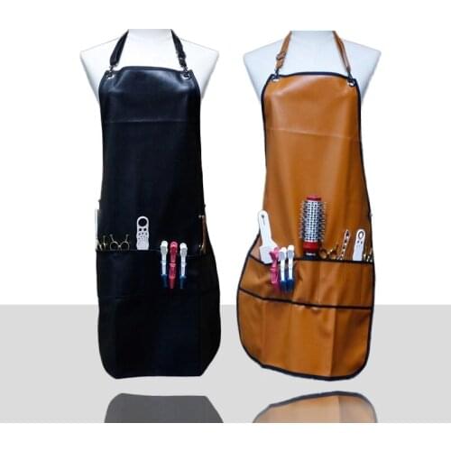 Cook Apron Barista Bartender Chef Hairdressing Apron Catering PU Uniform Work Wear Anti-Dirty Overalls Kitchen/Restaurant Apron