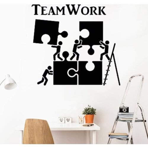 Inspirational Quotes Vinyl Wall Stickers Removable Decals Art Office Decoration Teamwork Murals Creative O09 Decor