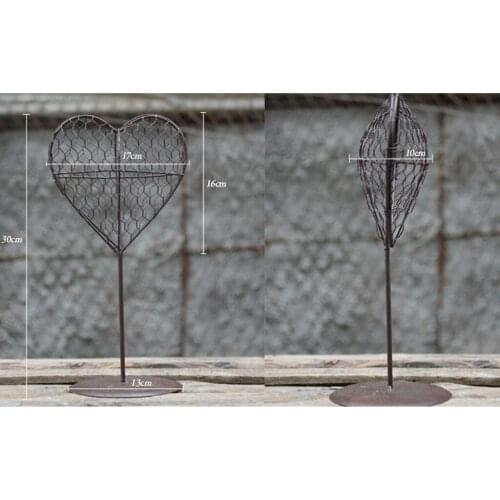 Iron Frame Wire Heart Shape Succulent Pot Plant Holder Craft DIY 17cm Iron