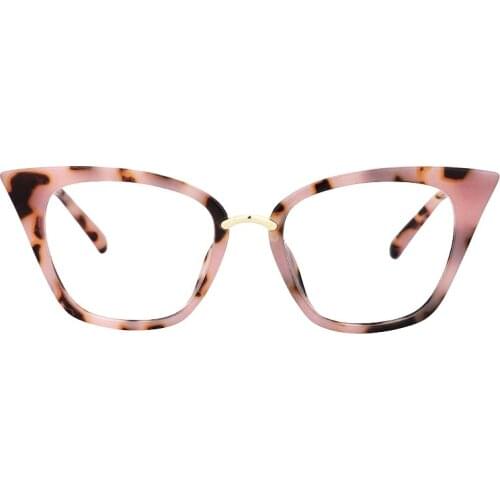 Zeelool Chic Cat Eye Glasses Frame for Women with Non-prescription Clear Lens Martha FA0457