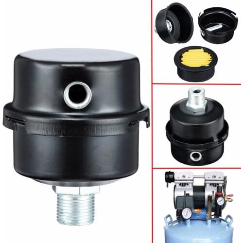 1pc 5/8" Air Filter Silencer Black Thread Metal Intake Filter Noise Muffler Air Compressor Durable Parts
