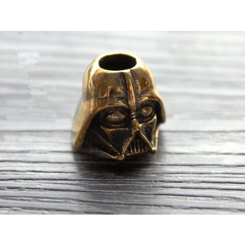 1PC Star Wars Helmet Brass Knife Bead Lanyard Pendant Umbrella Rope Pendant DIY Decorative Accessories Outdoor EDC Pocket Tool