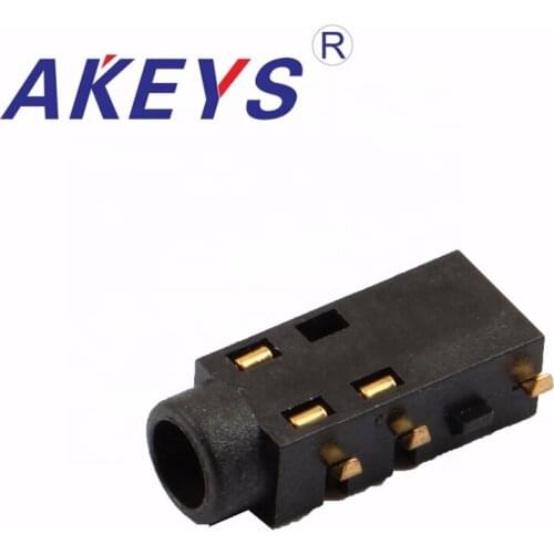 10PCS PJ-3086 sinking plate 3.5earphone socket 5 pin without fixed pin bent pin PJ-381