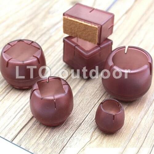 8/16PCS Silicone Table Chair Leg Mat Non-slip Table Chair Leg Caps Foot Protection Bottom Cover Pads Wood Floor Protectors