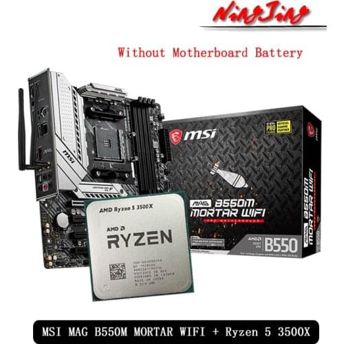 AMD Ryzen 5 3500X R5 3500X CPU + MSI MAG B550M MORTAR WIFI Motherboard Suit Socket AM4 All new but without cooler