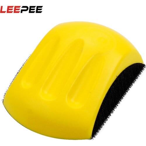 LEEPEE Car Refinish Polish Plate Polisher Hand Grinding Block for Sanding Disc Mouse Shaped Backing Pad