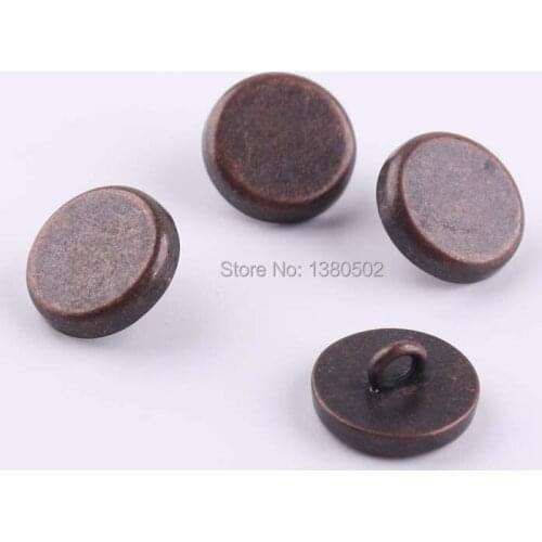 20PCS/lot Antique Copper Color Round Shape 12mm Decorative Metal Button For Clothing Jean Buttons