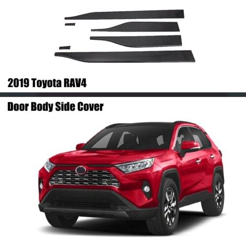 For Toyota RAV4 2019 2020 2021 ABS Chrome Door Body Molding Door Body Anti-scratch Protector Car Side Strips Trim Cover Decor