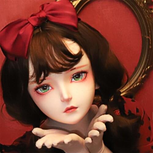 DOLLKII-B9) Quality Handmade Female Girl Resin Half Head Cosplay Japanese Role Play BJD Kigurumi Mask Crossdresser Doll Mask