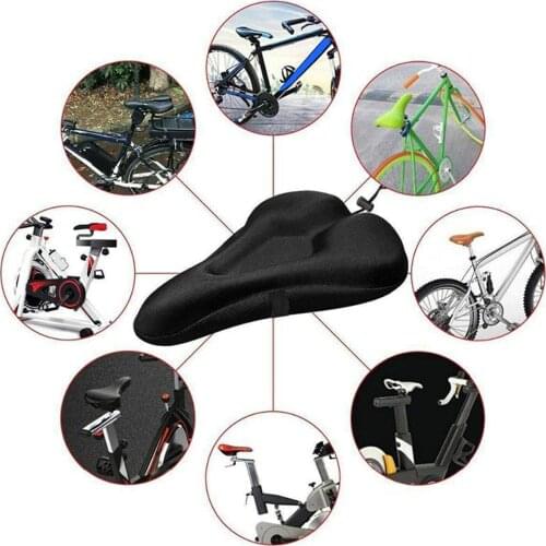 Bicycle Seat Breathable Saddle Seat Soft Thickened Mountain Bike Bicycle Cushion Cycling Gel Pad Cushion Cover Accessories