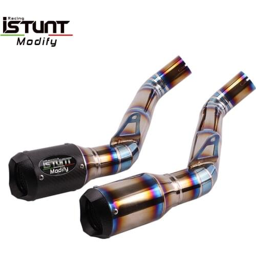 For Honda CBR1000RR US version CBR1000 RR 2008-2016 Motorcycle Exhaust Escape Titanium Alloy Mid Link Pipe Carbon Fiber Muffler