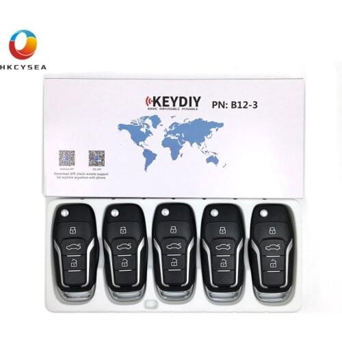 HKCYSEA 5/10/15PCS B12-3 for KD900 KD900+ URG200 KD-X2 MINI KD Key Programmer KEYDIY B Series 3 Button Car Key Remote Control