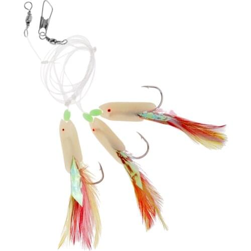 Mackerel Artificial Feathers Bass Cod Lure Lures Sea Fishing Rigs Tackle