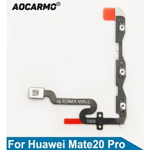 Aocarmo Power On Off Volume Button Key Ribbon Flex Cable Replacement For Huawei Mate20 Pro LYA-AL00