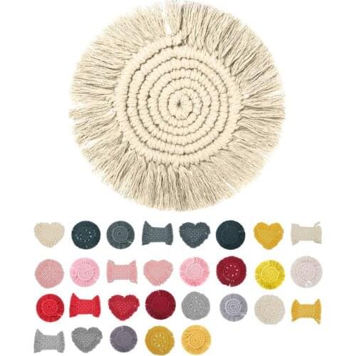 Creative Nordic Style Coaster Hand-woven Multi-purpose Table Decor Cotton Coffee Cup Mat for Drink