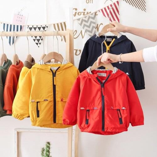Boys Jacket 2020 Spring Autumn Children Jacket Korean Version Hooded Boys Jacket BC870