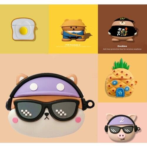 3D Soft Silicone Headset Cases For Huawei Freebuds 4i Cute Cartoon Animal Shockproof Earphone Cover For Freebuds 4i Case Funda