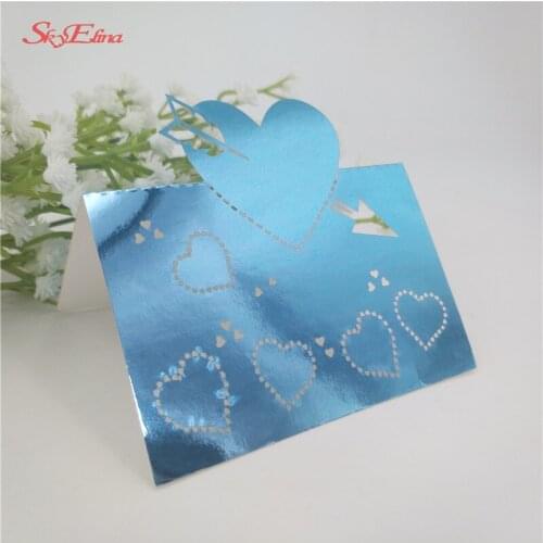Arrow Through-heart Wedding Table Card Laser Cut Seat Cards Name Cards Wedding Celebration Birthday decca Decoration 7ZSH081-100