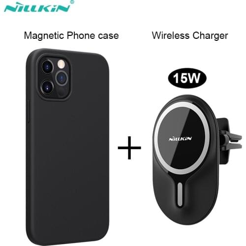 Nillkin 15W Magnetic Wireless Car Charger Mount For iPhone 12 Pro Max Magnetic Case For iPhone 12 Pro Fast Charging Phone Holder