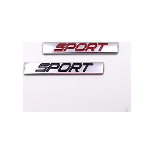 New Metal Sport Custom Auto Fender Emblem Trunk Badge Decal Sticker Car Accessories
