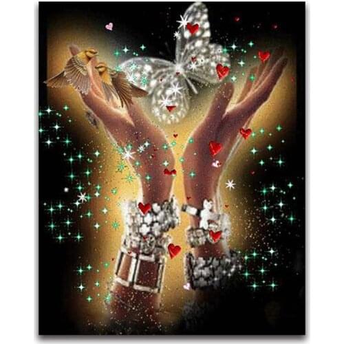 New Arrival 5d diy diamond embroidery animal birds butterfly hand diamond painting cross stitch full Square Round StickerZP-1853