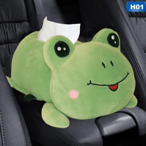 New Universal Car Armrest Box Tissue Box Creative Cartoon Cute Tissue Box Car Interior Products Car Accessories