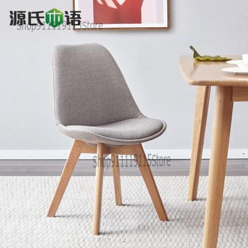 Solid Wood Dining Chair Oak Chair Nordic Leisure Chair Desk Chair Creative Armchair Chair