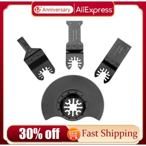 4pcs/set Oscillating MultiTool Circular Saw Blade for Renovator Power Tools Cutting for Multimaster Wood Cutting Kits