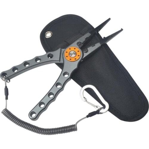 Fishing Pliers Aluminum Alloy scissors Hook Remover 195g 20CM Fishing Tools Line Cutter Multifunctional Knot Fishing Equipment