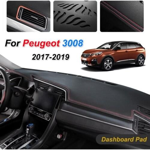 For Peugeot 3008 2017 2018 2019 Mk2 3008Gt Gt Anti-Slip Mat Dashboard Cover Pad Sunshade Dashmat Protect Carpet Car Accessories