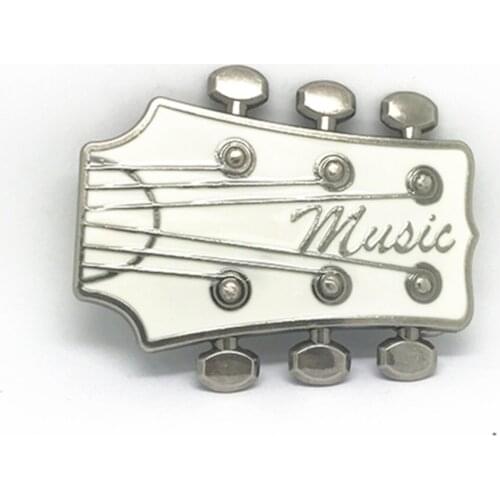 Western buckle white guitar ancient silver alloy plating process wear-resisting male general belt buckle for 4 ms.0 belt