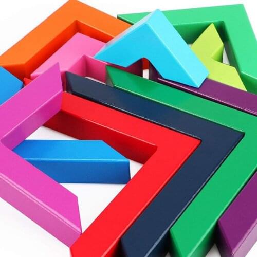 Rainbow Stacking Game Building Nesting Blocks Preschool Learning Jigsaw Toys