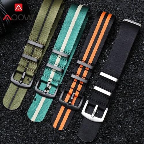 20mm 22mm NATO Nylon Strap Watchband 304L Stainless Steel Buckle Quality Canvas Men Replacement Bracelet Band Watch Accessories