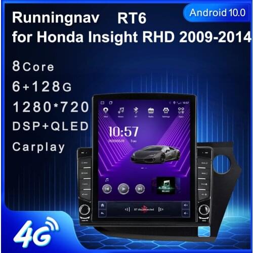 Runningnav For Honda Insight RHD 2009-2014 Tesla Type Android Car Radio Multimedia Video Player Navigation GPS