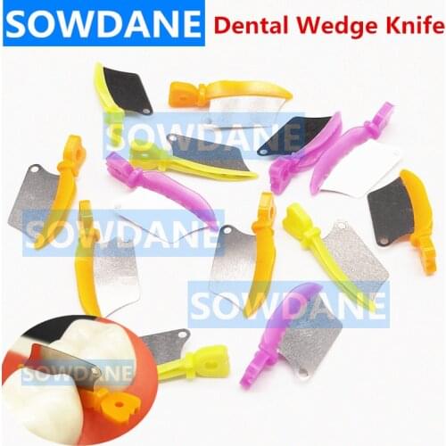 Dental prime teeth interproximal plastic wedge knife with protection dental steel matrix Dentist Teeth Whitening Materials Tool