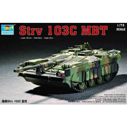 Trumpet 07298 1:72 Swedish S tank Strv103C Assembly model