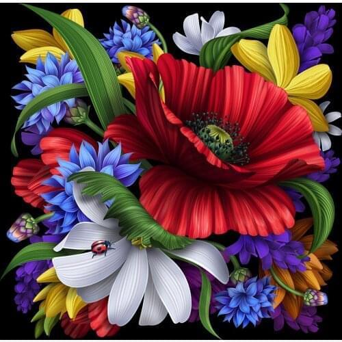 Poured Glue 5D DIY Diamond Painting Kits Flower Plant Full Round AB Drill Embroidery Mosaic Cross Stitch Home Decoration Gift