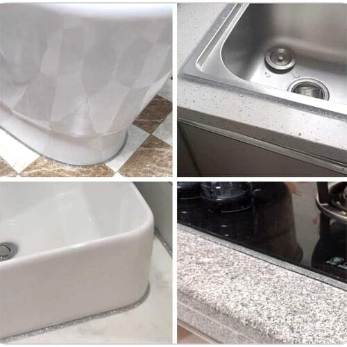 W3JE Self Adhesive Moldproof Tape Glitter Caulk Strip Window Gas Stove Corner Seal