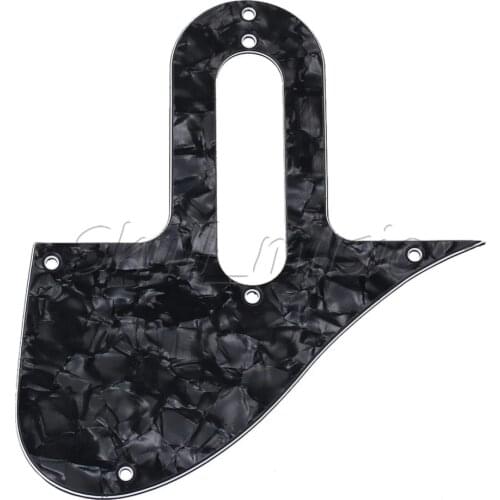 Mandolin Parts Guitar Pickguard Scratch Plate Black Pearl For Single Coil Pickup