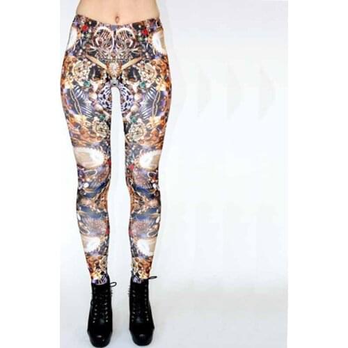 Womens Leggings Pants Hot Sell Women Legins Vibrant and Artistic Digital Print Pants Trousers Stretch Pants