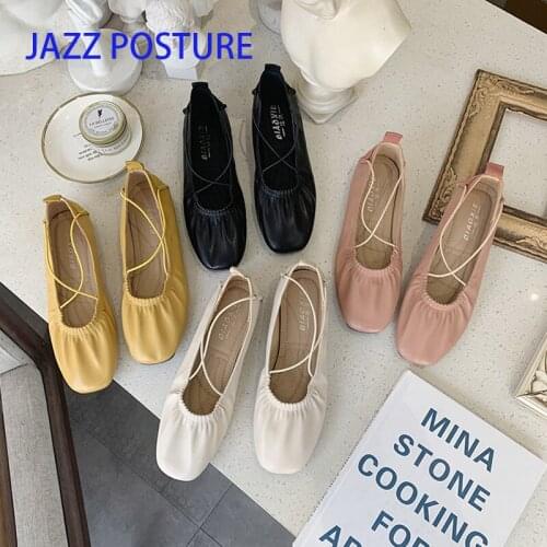 2020 Autumn Fashion Women Flats Slip on Shoes Candy Color Woman Boat Shoes Ladies Shallow Ballet Flats Female Footwear z555