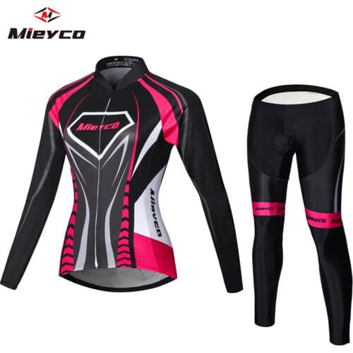 Pro Team Cycling Clothing Female Long Sleeve Bicycle Jersey Set Bicicleta Sport MTB Wear Quick Dry Road Bike Clothes Riding Suit