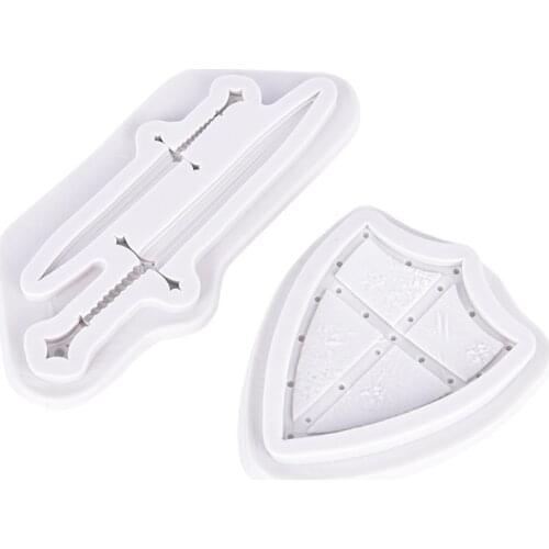 1 Pc Knight Battle Swords Mould Silicone Mold Fondant Cake Decorating Tool Gumpaste Sugarcraft Chocolate Cake Forms Bakeware
