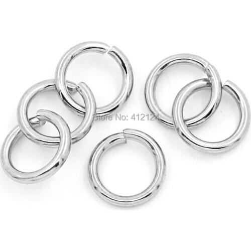 10000Pcs Jump Rings Stainless Steel Silver Tone Round For Charm NEcklaces Jewelry Findings Wholesales 8mm(3/8")