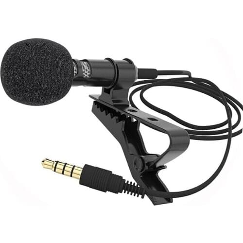 2 PCS 3.5mm Jack Microphone Lavalier Tie Clip-on Lapel Mikrofon Microfono Mic for Mobile Phone For Speaking Lectures Wholesale