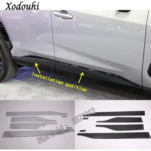 For Toyota RAV4 2019 2020 Car Sticker Styling Body Protect Cover Frame Side Door Trim Strip Molding Part Panel 6pcs