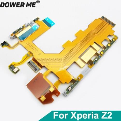 Dower Me Power On Off Volume Button Switch Microphone Flex Cable For Sony Xperia Z2 L50W D6502 D6503 With Adhesive