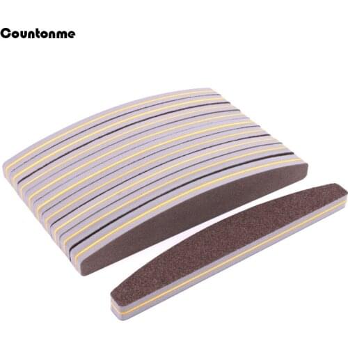 20pcs/lot Double Sided Nail Files 100/180 Sponge Trimmer Buffer Washable Buffing Sanding File lime a ongle Nail Art Tools Supply